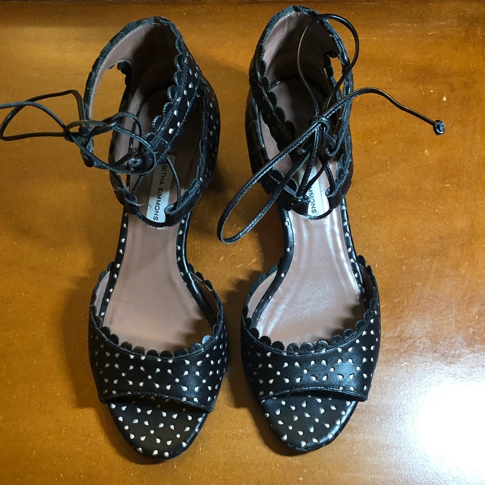 36 1/2 Black Tabitha Simmons Sandals